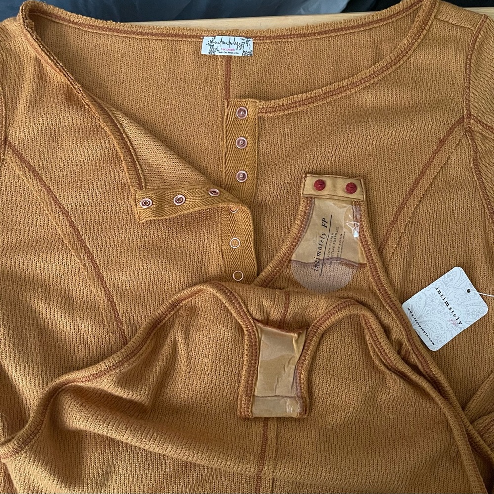 Free People Sloane Bodysuit / Amber Size: M - Picture 6 of 8